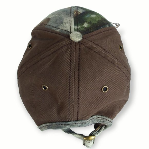 Jeep Cap Hat Mossy Oak Camo Brown Flannel Embroidered Hunting One Size NWOT - Picture 5 of 11